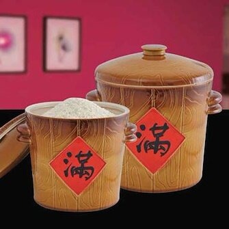 CLAYTAN RICE CONTAINER WITH CHINESE WORDING