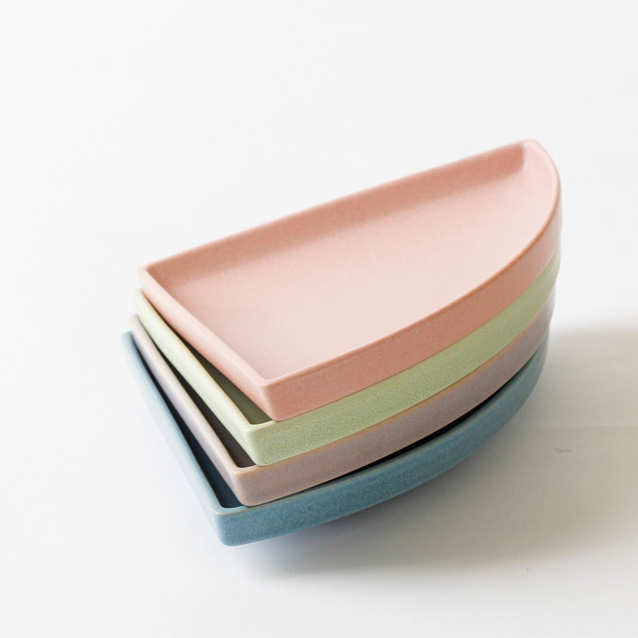 ANELLO TMK01 Series Quarter Side Ceramic Stacking Plate 13cm x 18cm