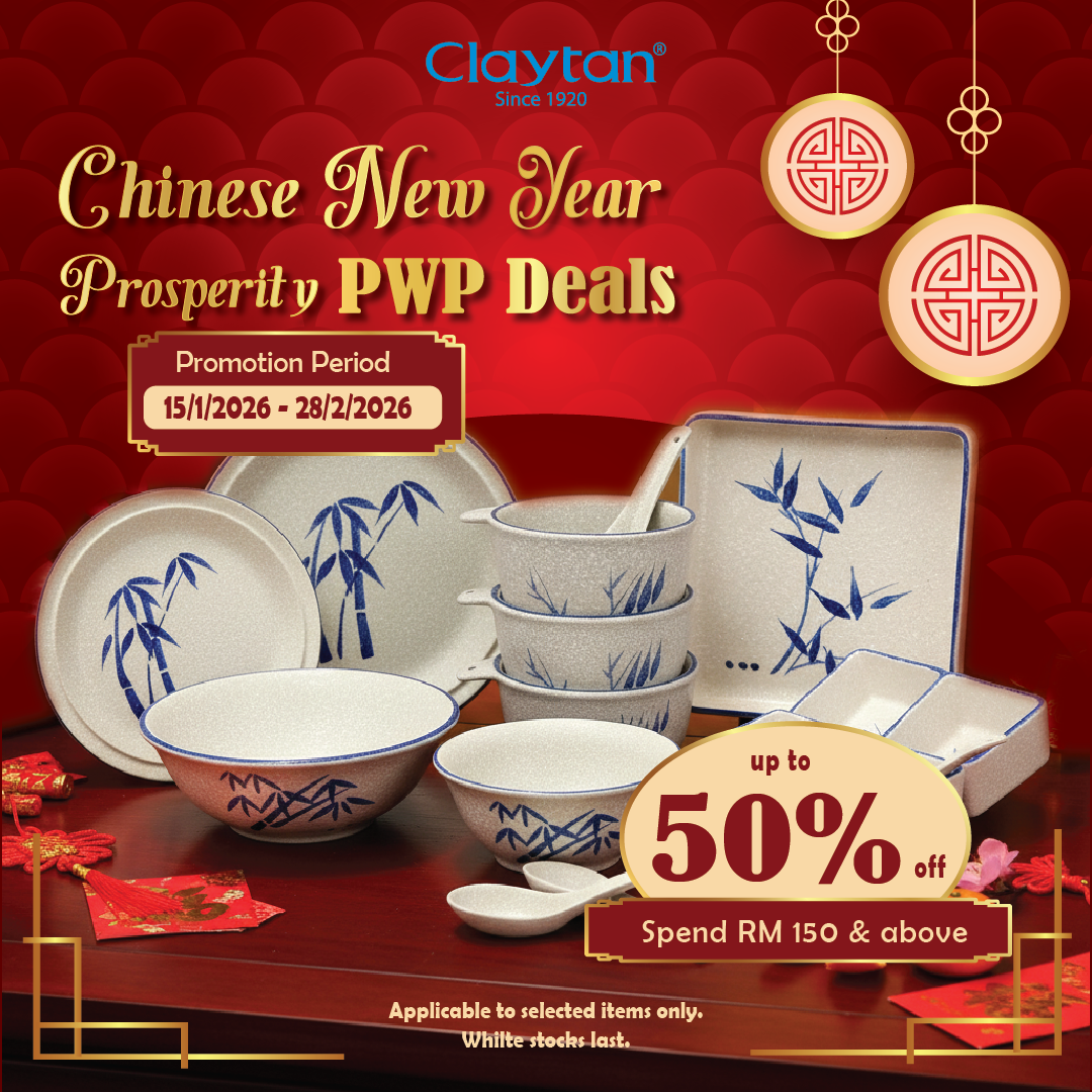 PWP Special Deals - Snow with Blue Painting (SWBP) Tableware Sets