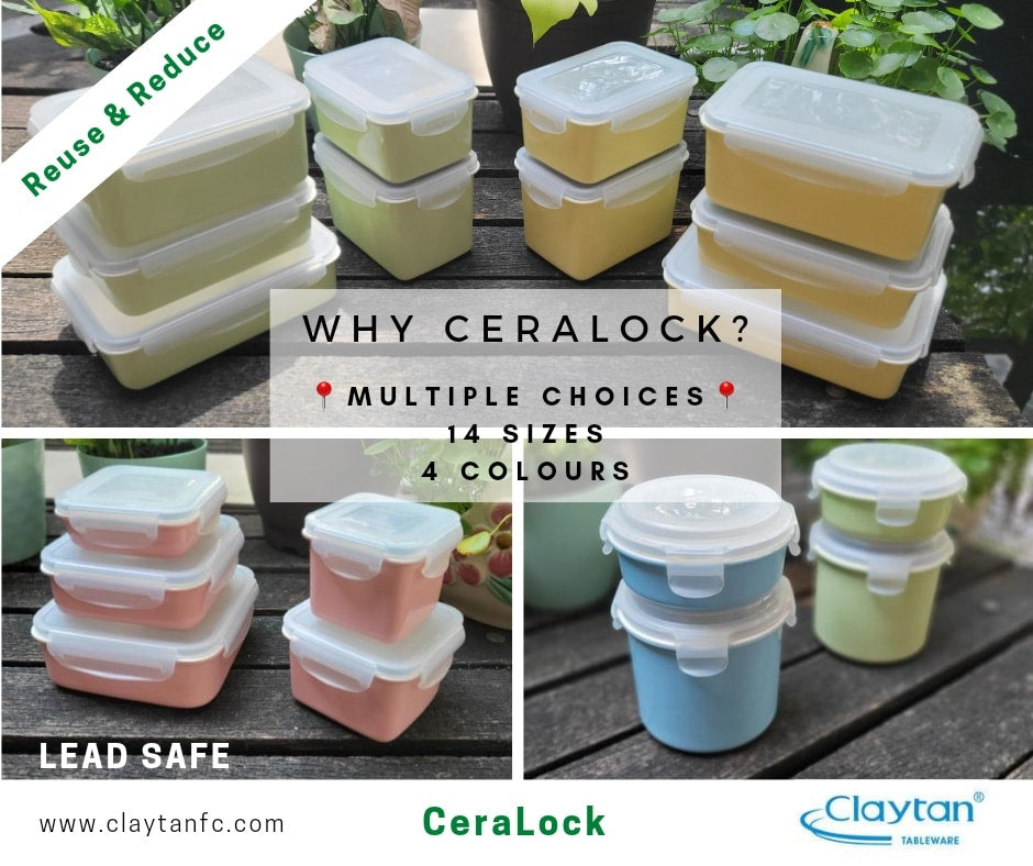 CERALOCK TMJ23 Ceramic Food Container/Storage Rectangular 1300ML